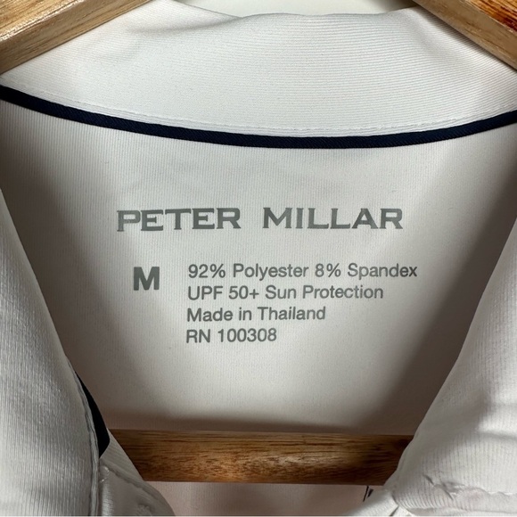 Peter Millar Genesis Embroidered UPF 50+ Moisture Wicking Polo Shirt Medium - Picture 4 of 6